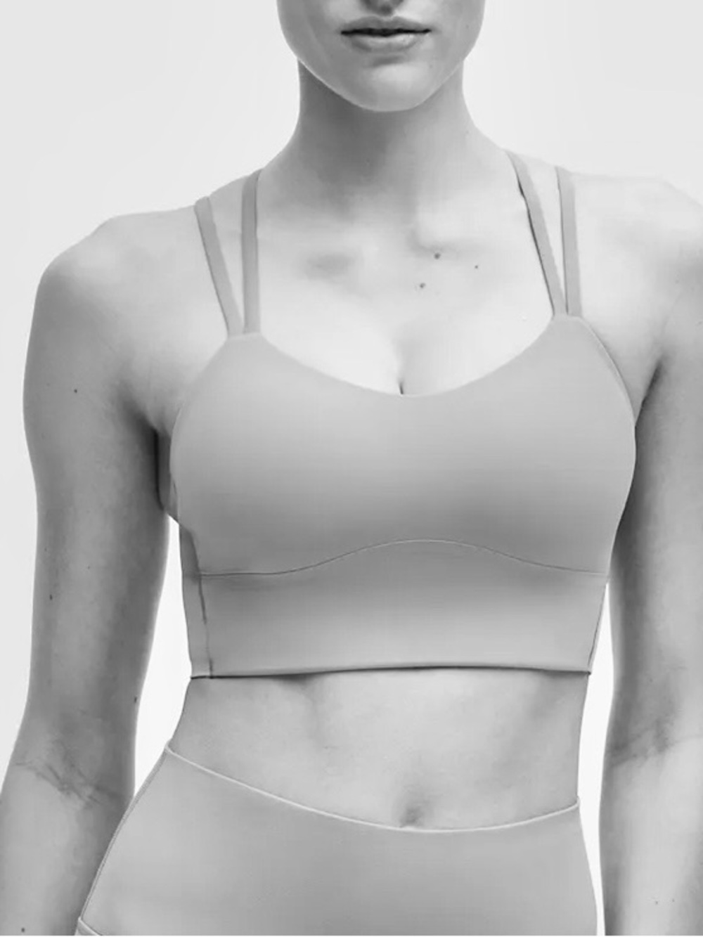Lululemon Like A Cloud Longline Bralette Pale Linen Size 8